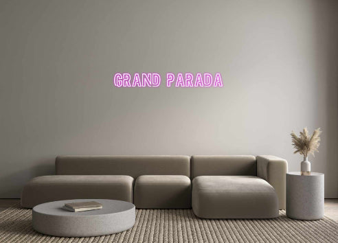 محرر إشارة النيون ذات الإضاءة الخلفية المخصصة على الإنترنت Grand Parada