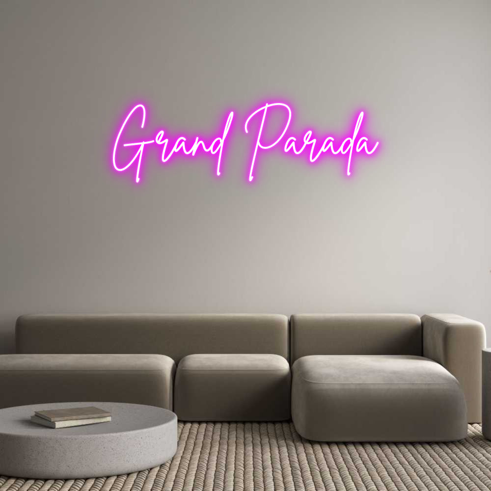 Custom Backlit Neon Sign Online Editor Grand Parada