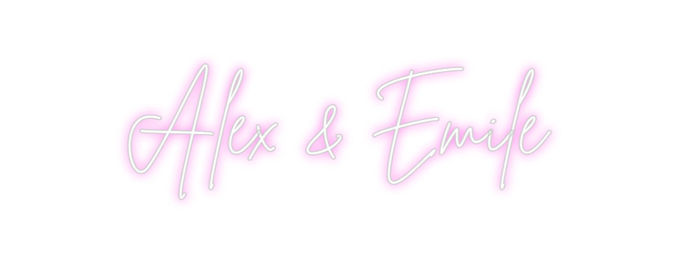 Editor online di insegne al neon personalizzate Alex & Emile