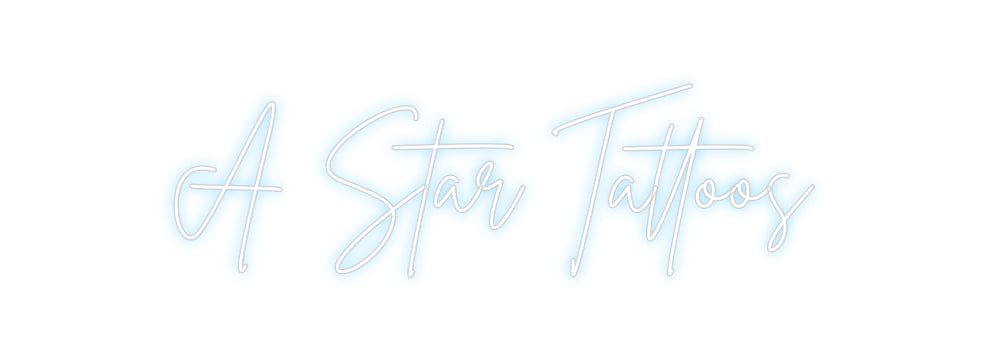 Custom Neon Sign Online Editor A Star Tatoveringer