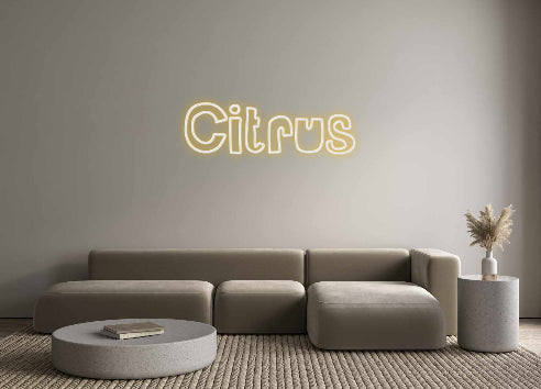 Editor en línea de letreros de neón retroiluminados personalizados Citrus