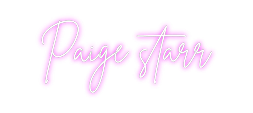 Editor on-line de letreiro de néon retroiluminado personalizado Paige starr