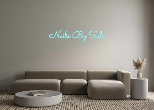 Custom Backlit Neon Sign Online Editor Nails By Suli