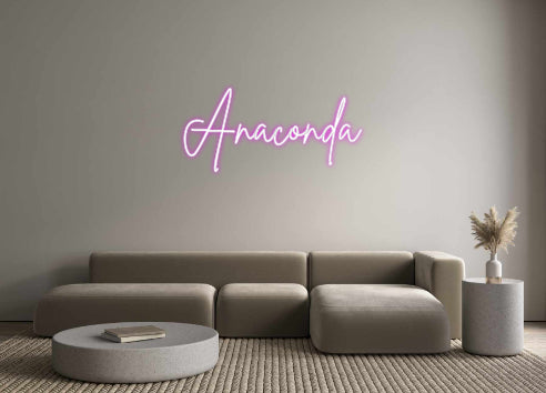 Editor on-line de letreiro de néon retroiluminado personalizado Anaconda