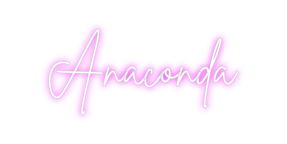 Editor en línea de letreros de neón retroiluminados personalizados Anaconda