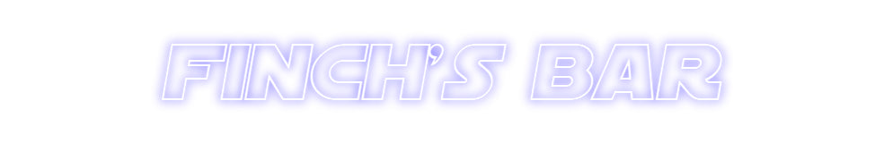 Custom Neon Sign Online Editor Finch's Bar