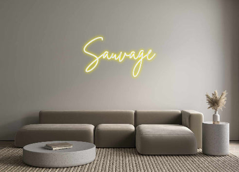 Custom Neon Sign Online Editor Sauvage