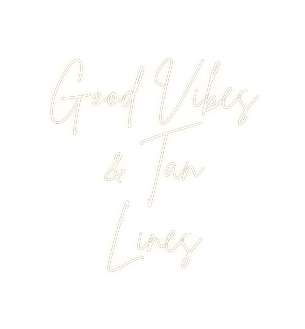 Editor online di insegne al neon personalizzate Good Vibes
&...