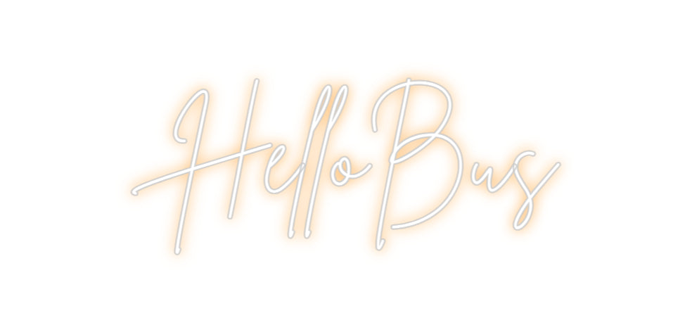Editor online de letreiro de néon personalizado HelloBus