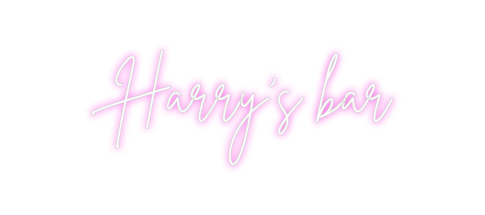 Custom Neon Sign Online Editor Harry's bar