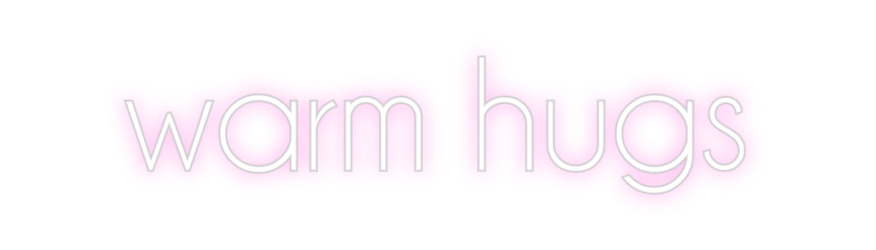 Editor en línea de letreros de neón personalizados, cálidos abrazos