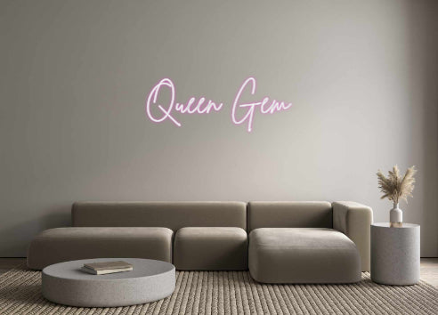 Custom Neon Sign Online Editor Queen Gem