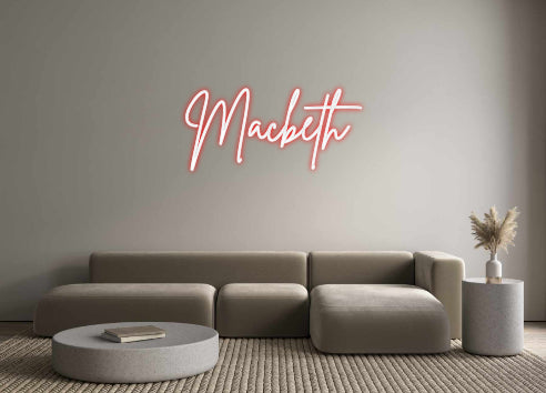 Custom Neon Sign Online Editor Macbeth
