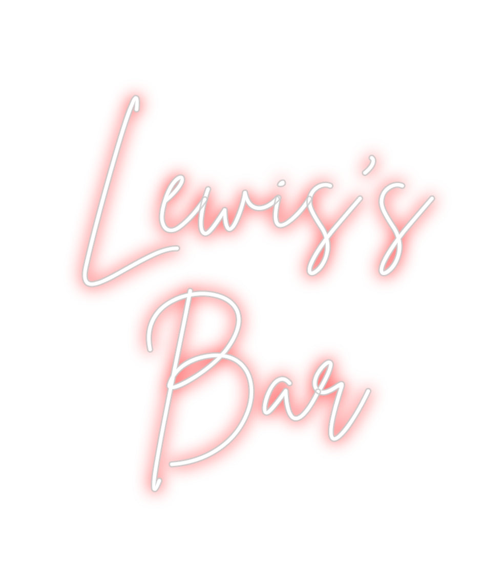 Custom Neon Sign Online Editor Lewis’s
Bar