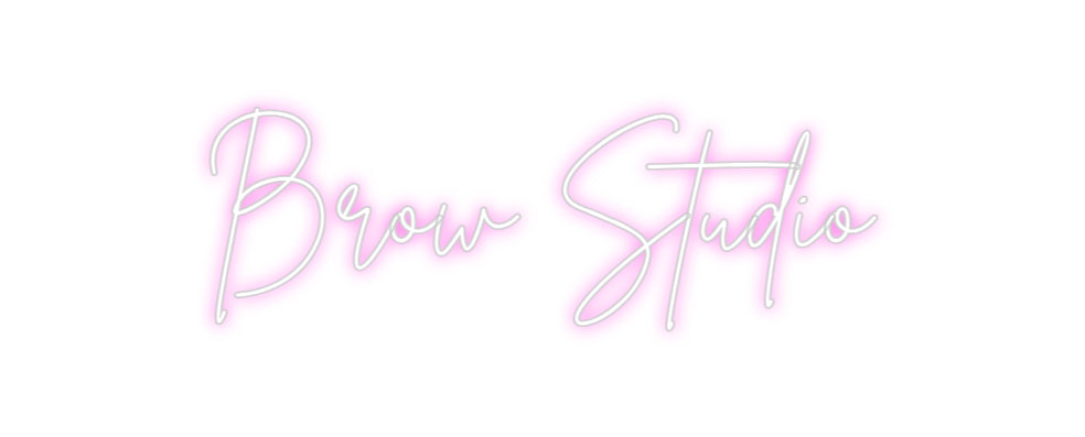 Editor on-line de sinal de néon personalizado Brow Studio