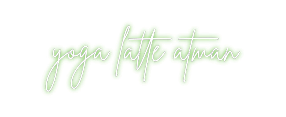 Custom Neon Sign Online Editor yoga latte at...