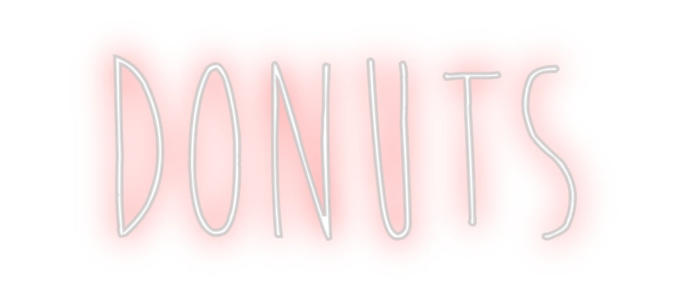 Custom Neon Sign Online Editor DONUTS