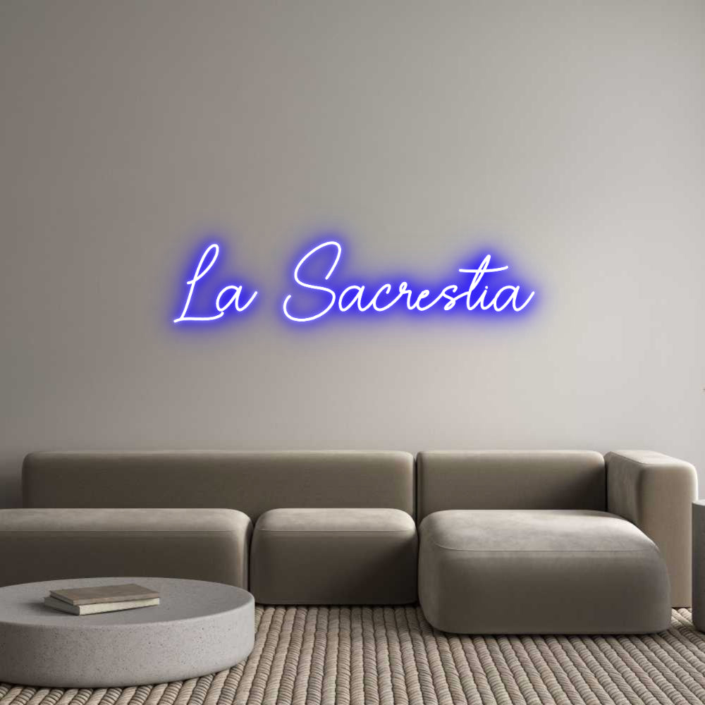 Custom Neon Sign Online Editor La Sacrestia