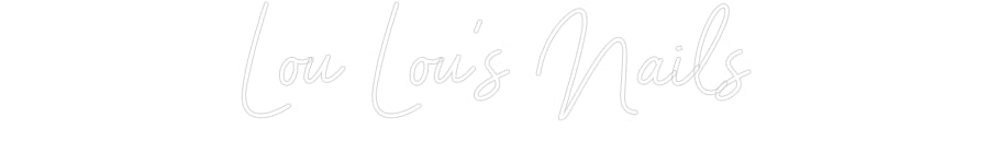 Editor on-line de letreiro de néon personalizado Lou Lou's Nails