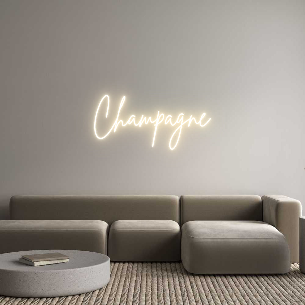 Custom Neon Sign Online Editor Champagne