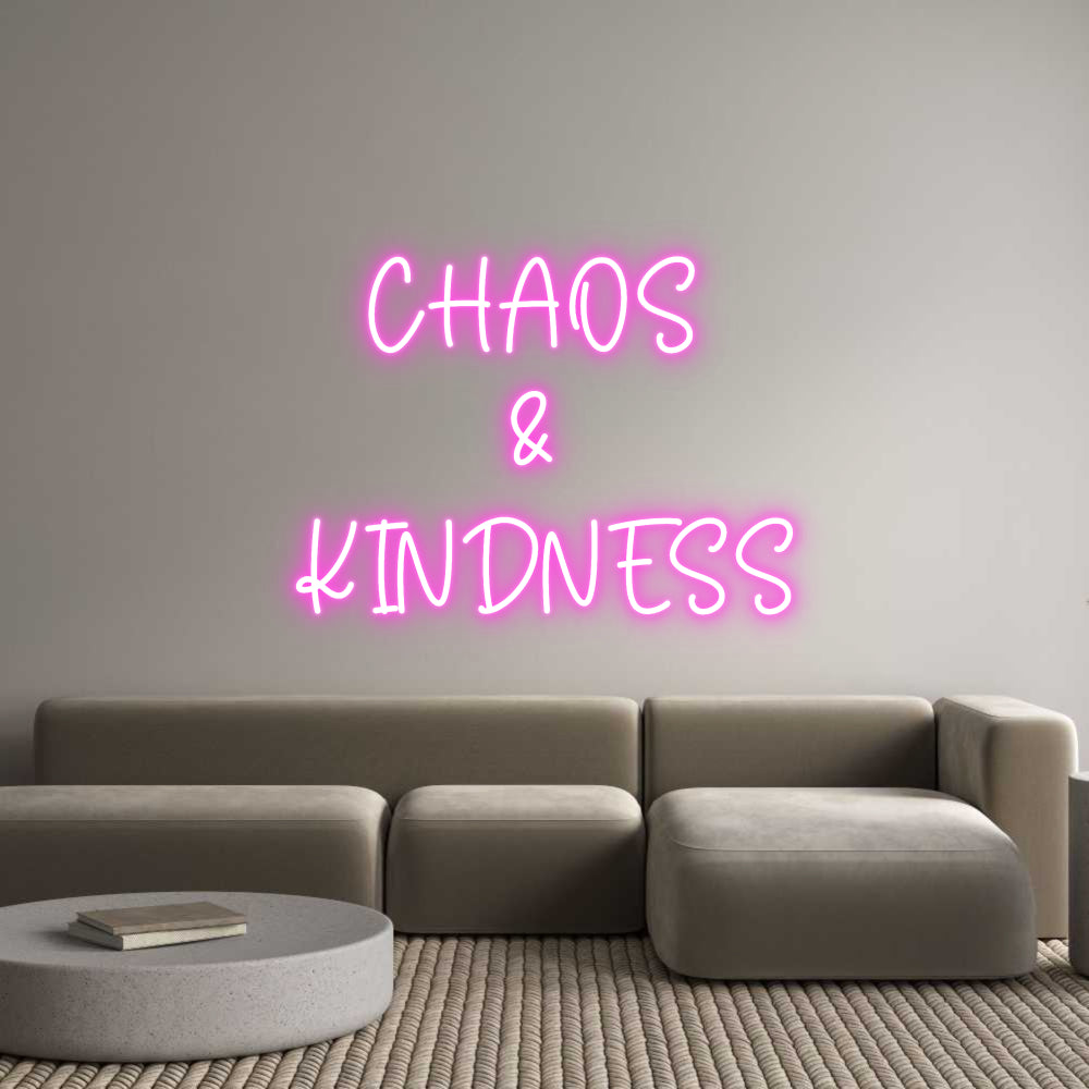 Editor online di insegne al neon personalizzate CHAOS 
& 
K...