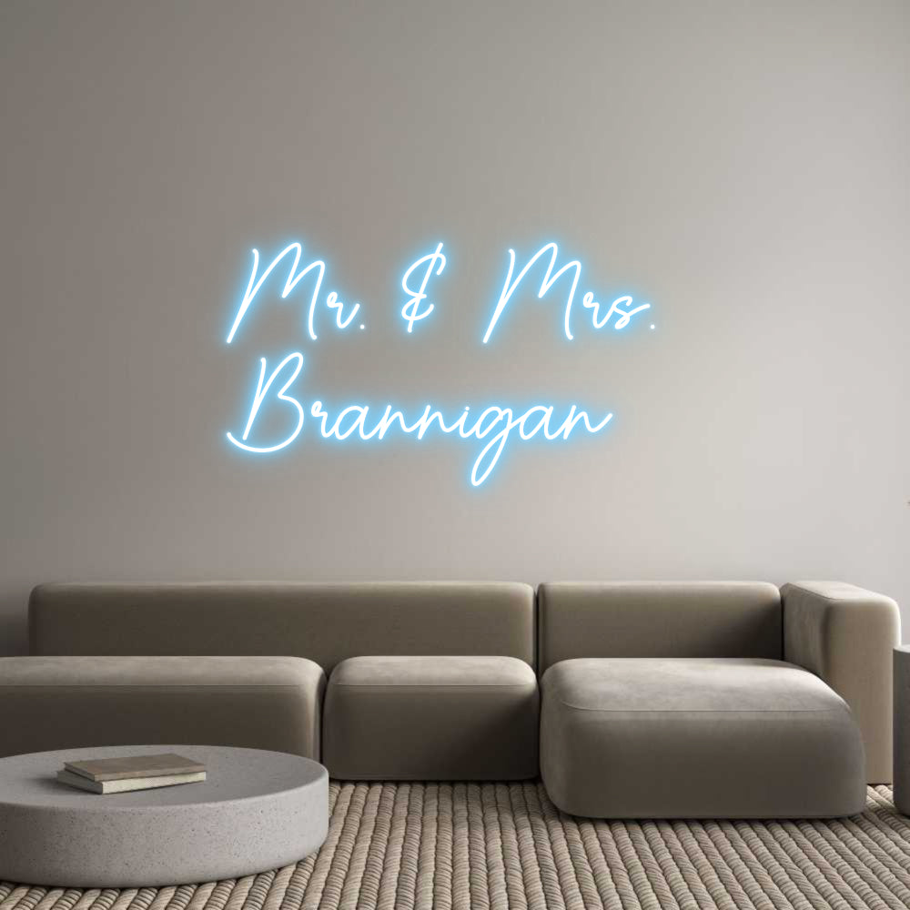 Custom Neon Sign Online Editor Mr. & Mrs. 
...