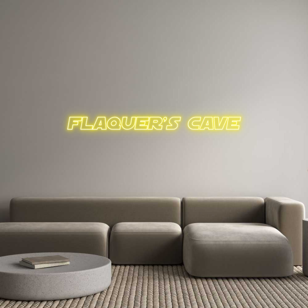 Editor online di insegne al neon personalizzate Flaquer's Cave
