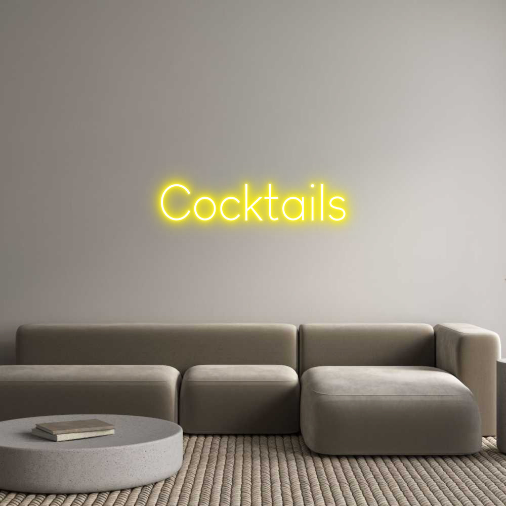 Cocktail personalizzati per l'editor online di insegne al neon