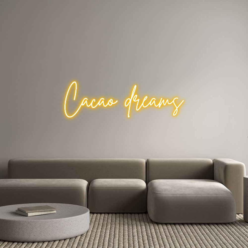 Custom Back Lit Neon Sign Online Editor Cacao dreams