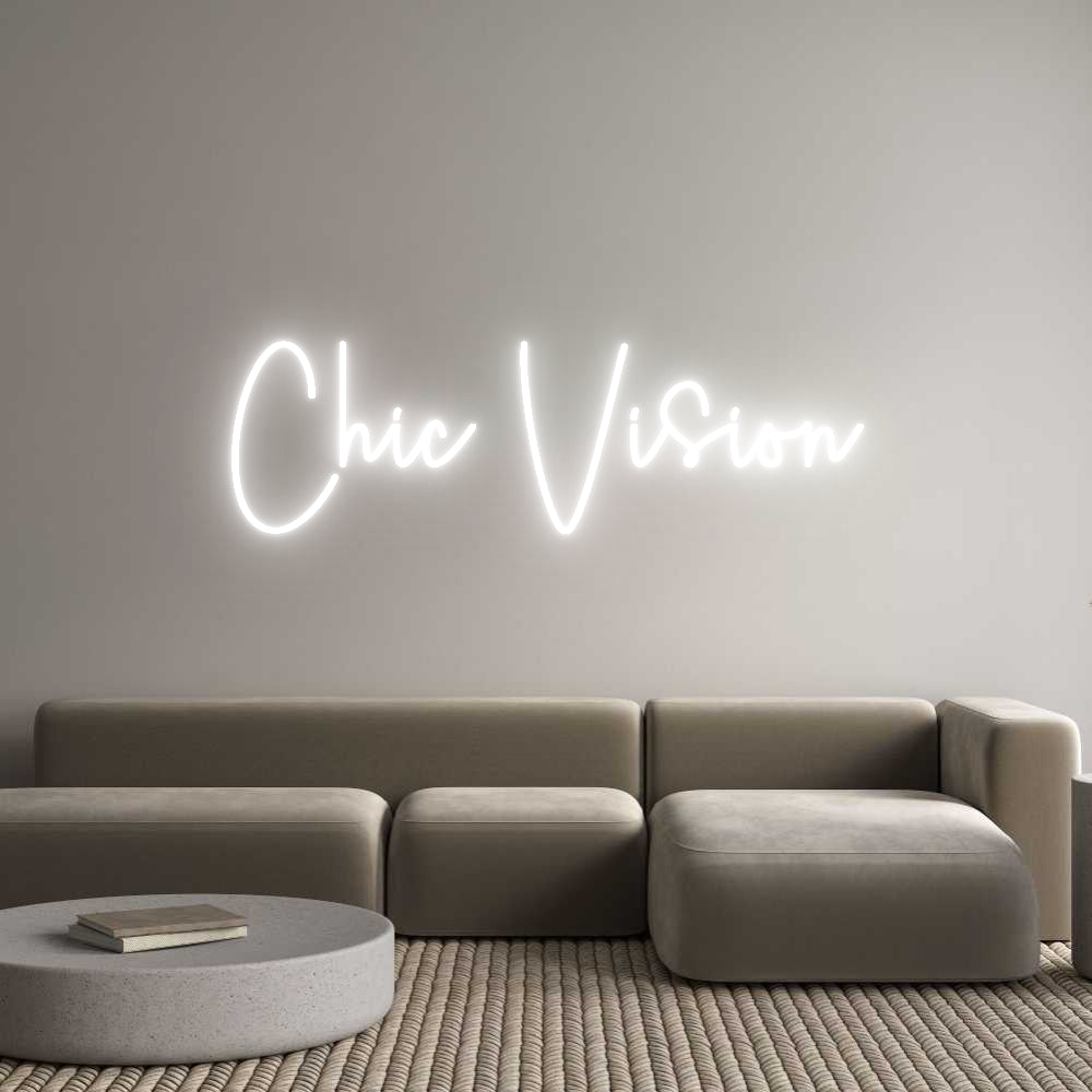 Editor online di insegne al neon personalizzate Chic Vision