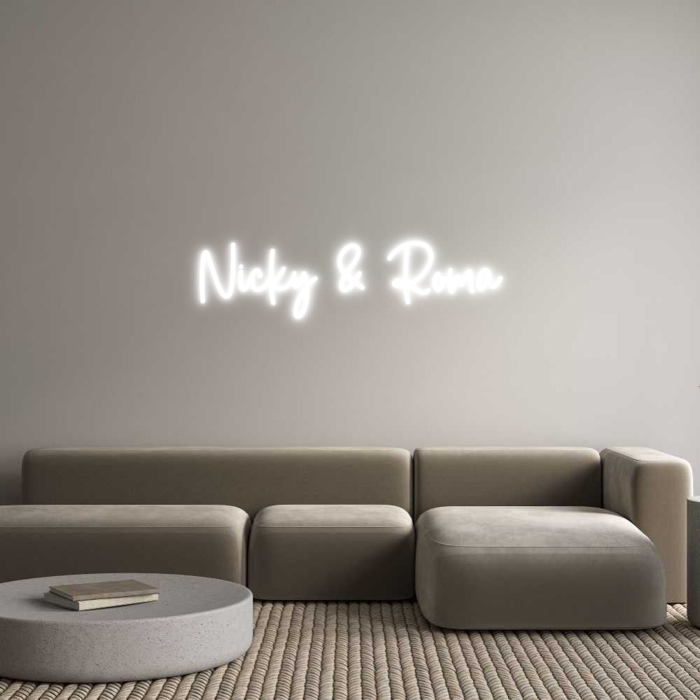 Custom Neon Sign Online Editor Nicky & Roma
