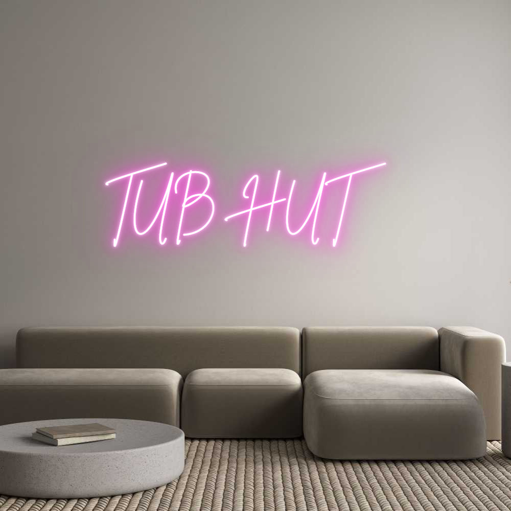 Benutzerdefinierter Neonschild-Online-Editor TUB HUT