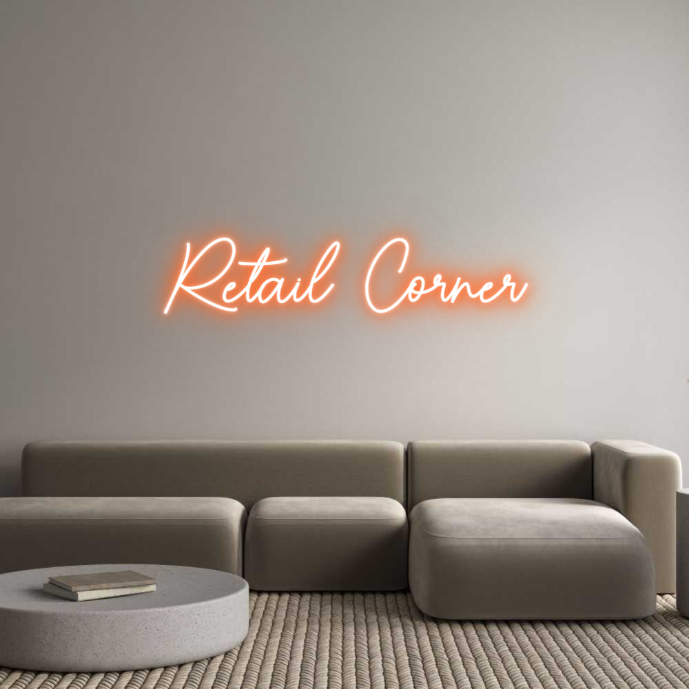 Custom Neon Sign Online Editor Retail Corner