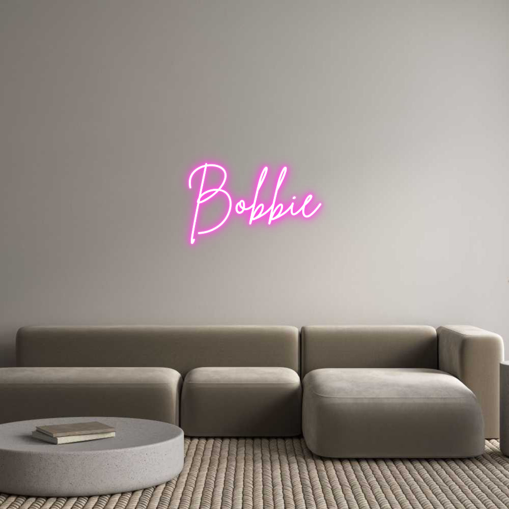 Custom Neon Sign Online Editor Bobbie