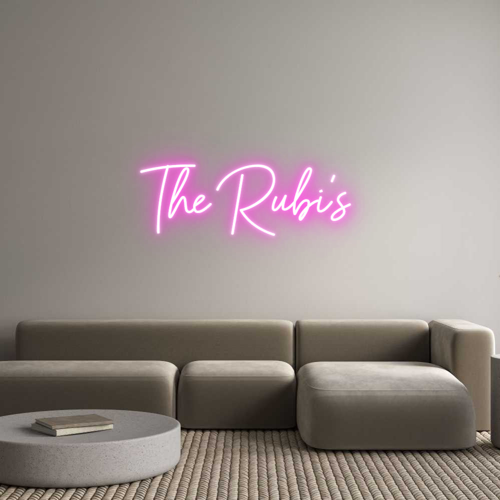 Éditeur en ligne d'enseignes au néon personnalisées The Rubi's