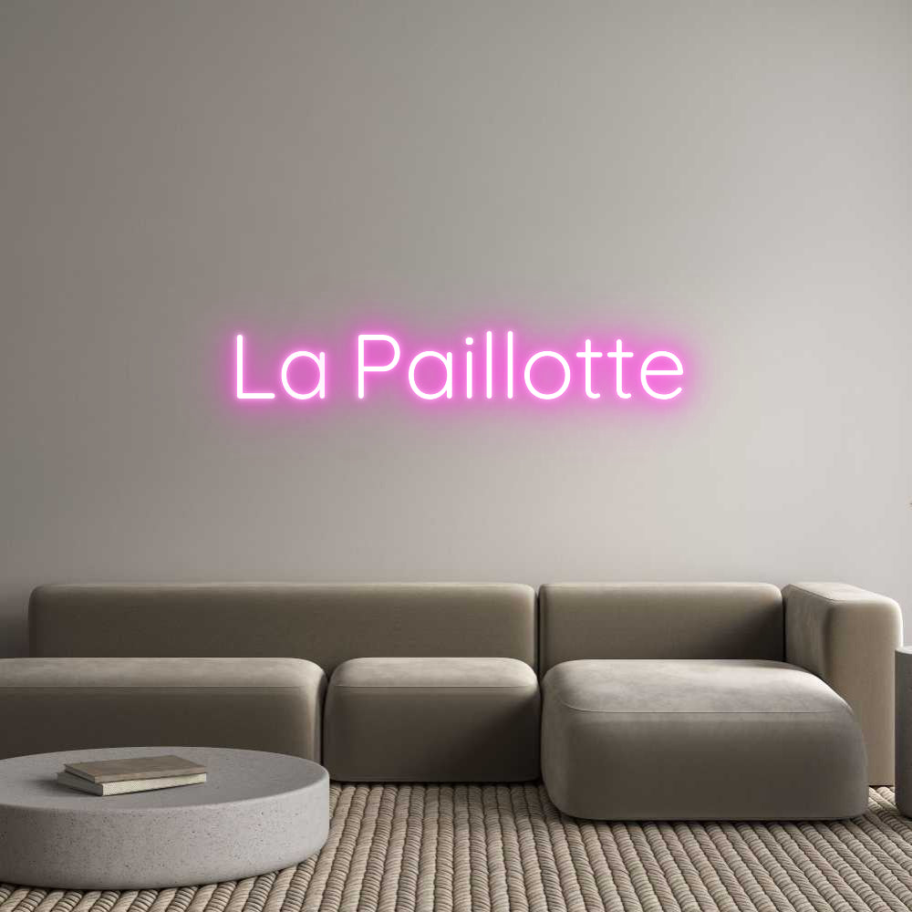 Aangepaste neonreclame online editor La Paillotte