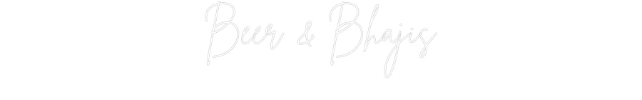 Editor online di insegne al neon personalizzate Birra e Bhaji