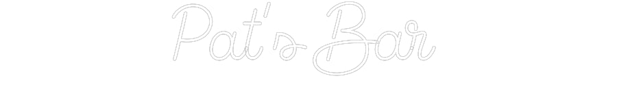 Custom Neon Sign Online Editor Pat’s Bar