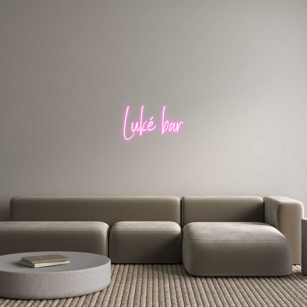 Editor online di insegne al neon personalizzate Luké bar