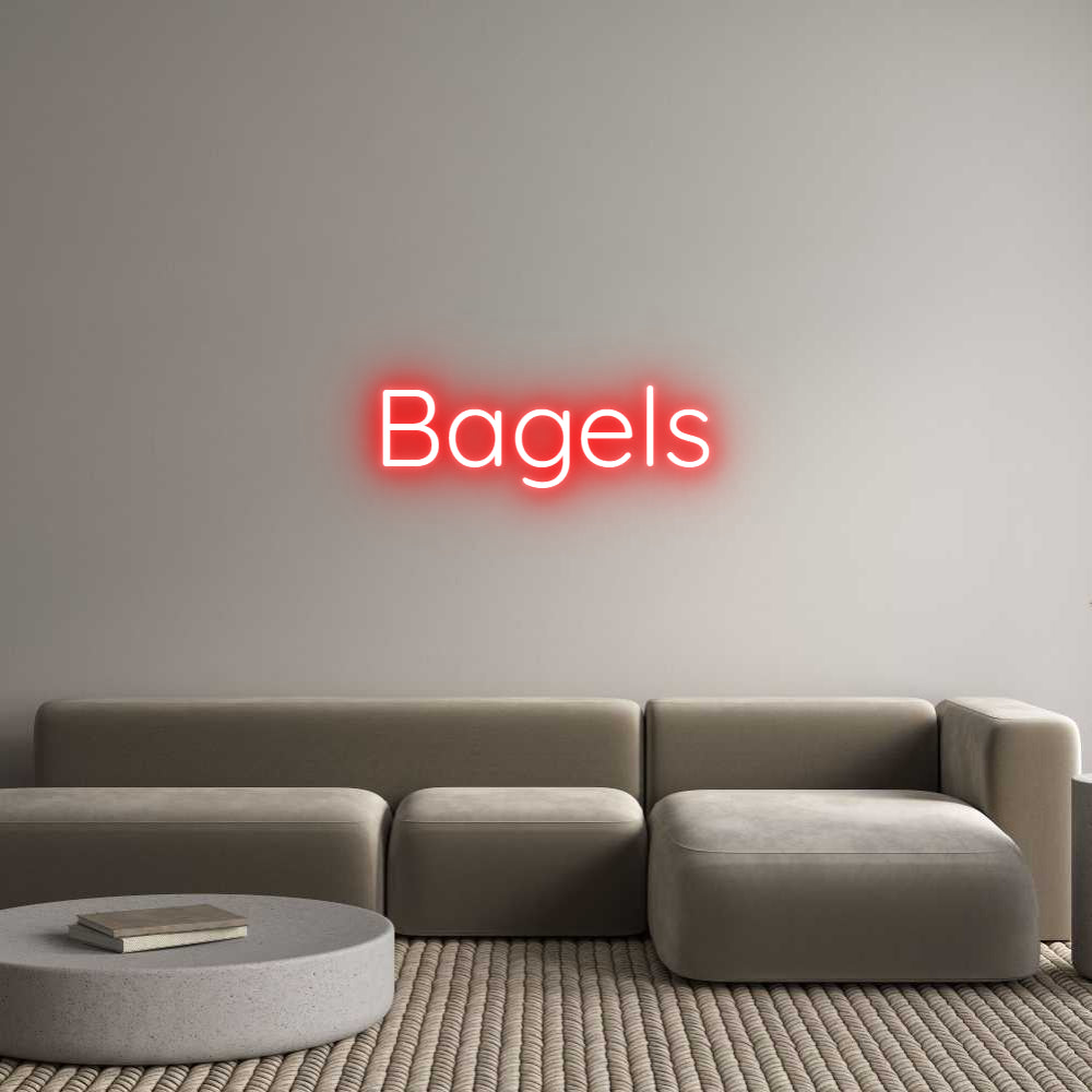 Custom Neon Sign Online Editor Bagels