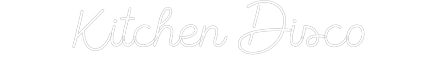 Editor online di insegne al neon personalizzate Kitchen Disco