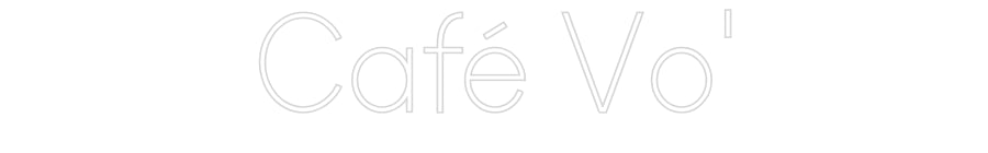 Custom Neon Sign Online Editor Café Vo'
