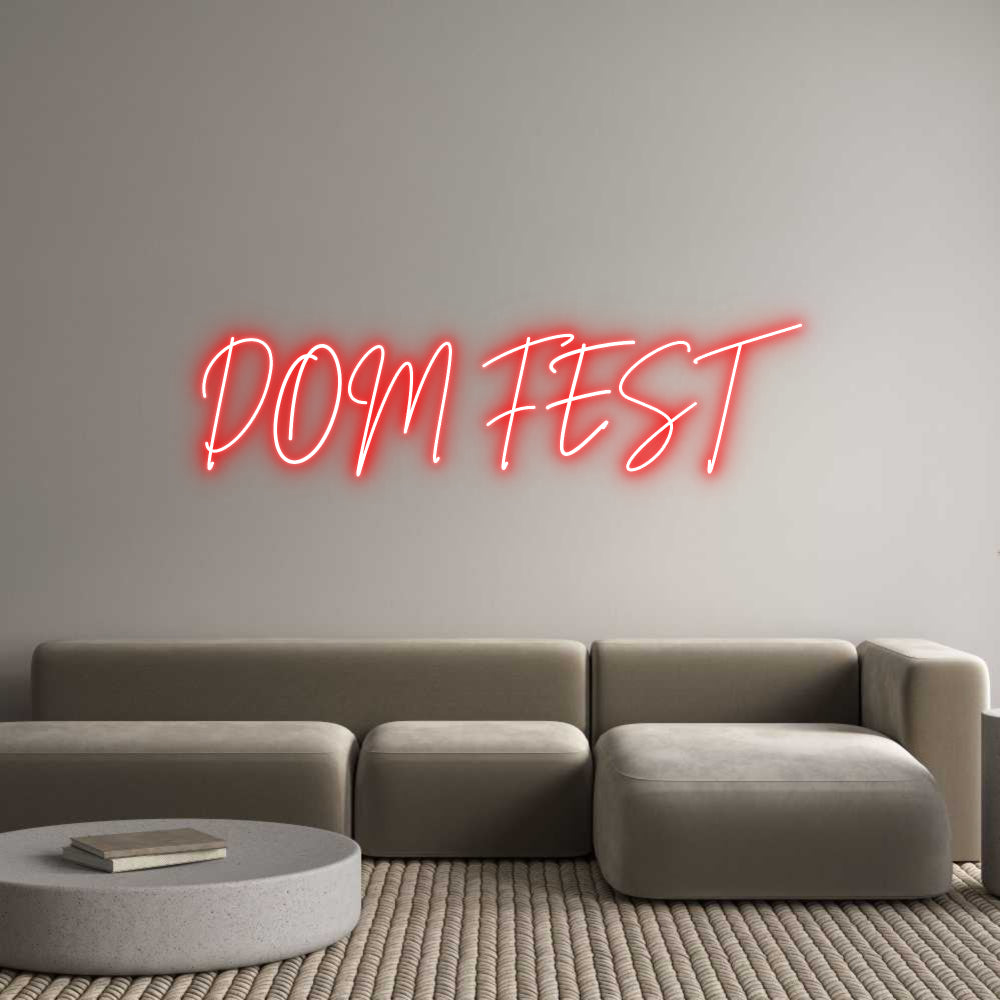 Egendefinert Neon Sign Online Editor DOM FEST
