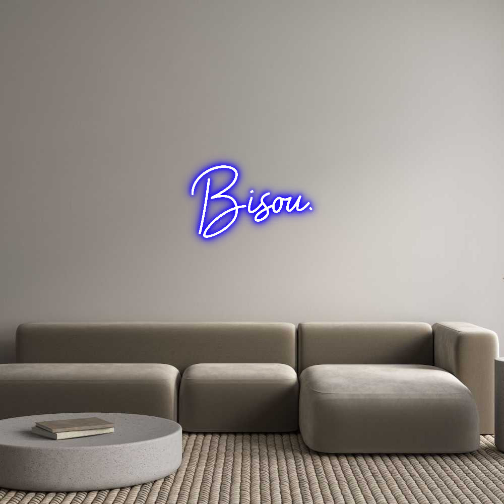 Egendefinert Neon Sign Online Editor Bisou.