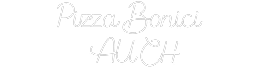 Insegna al neon retroilluminata personalizzata Editor online Pizza Bonici ...