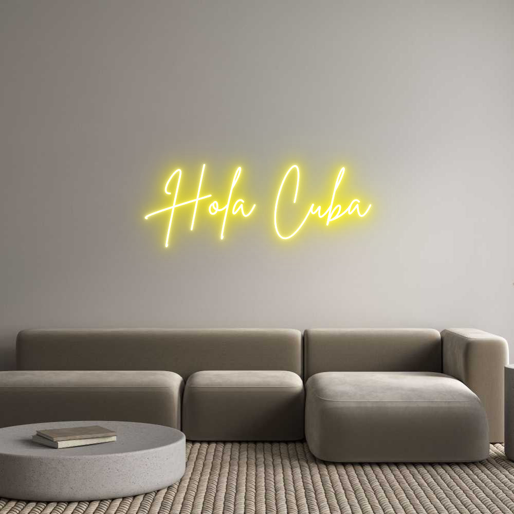 Custom Neon Sign Online Editor Holà Cuba