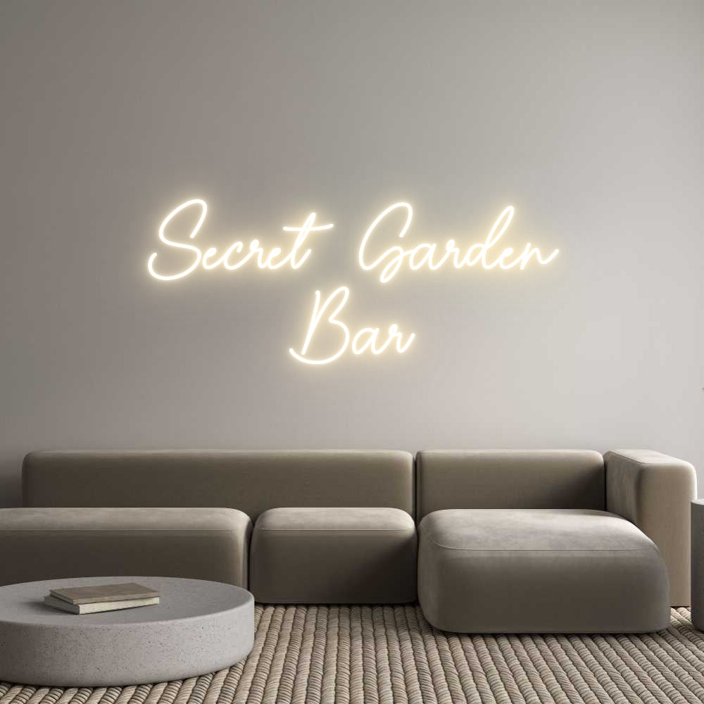 Custom Neon Sign Online Editor Secret Garden...