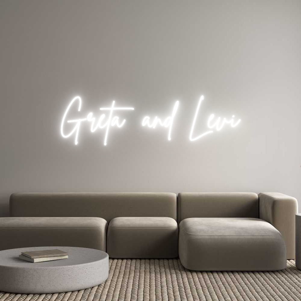 Custom Neon Sign Online Editor Greta and Levi
