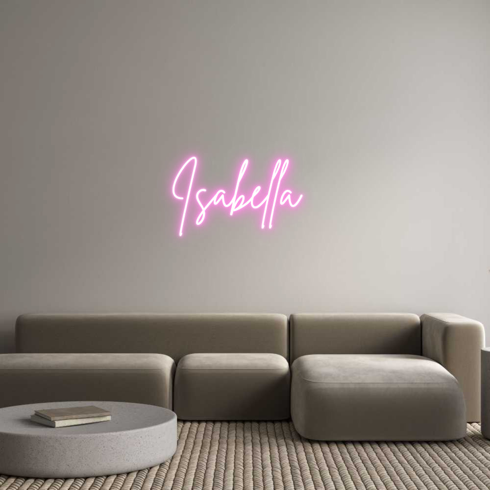 Custom Neon Sign Online Editor Isabella