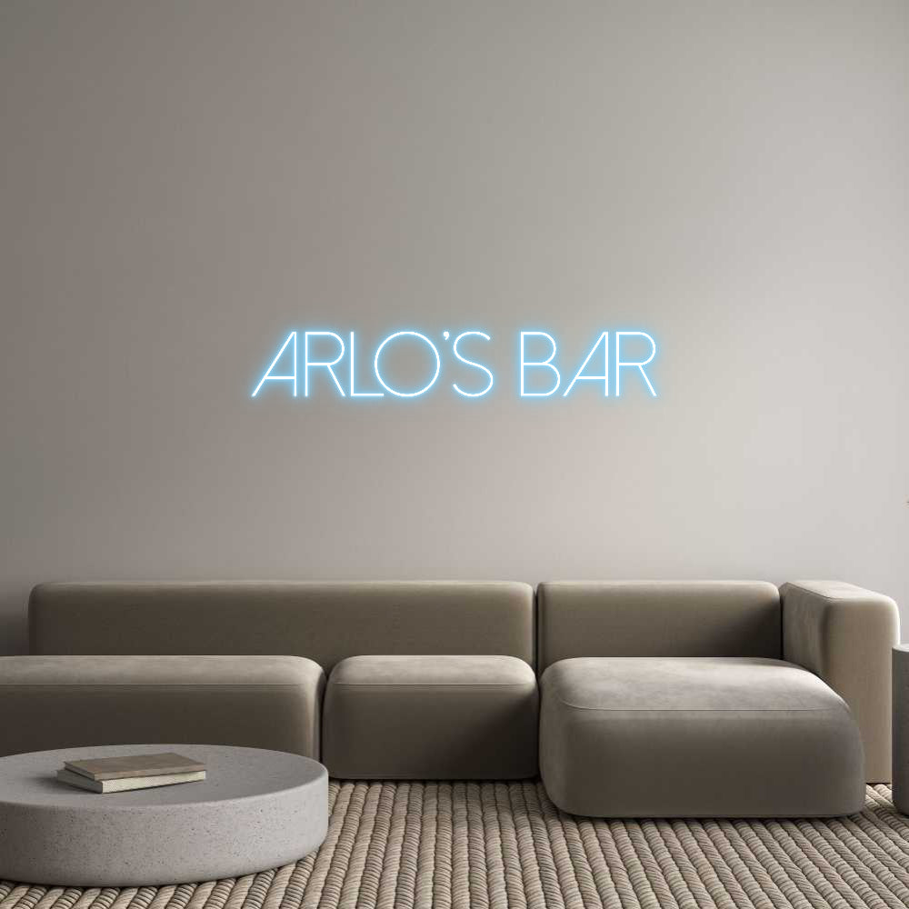 Editor online di insegne al neon personalizzate ARLO'S BAR